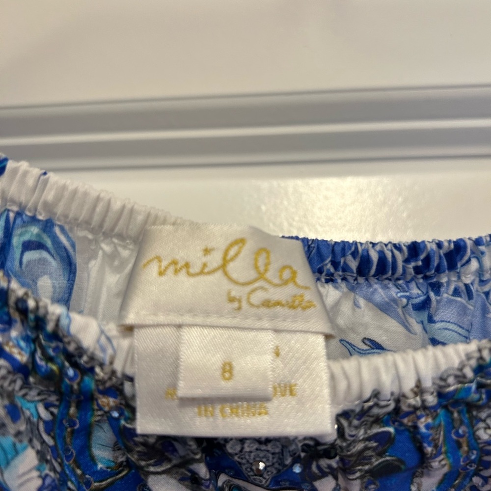 Camilla Blue and White Kids Dress
